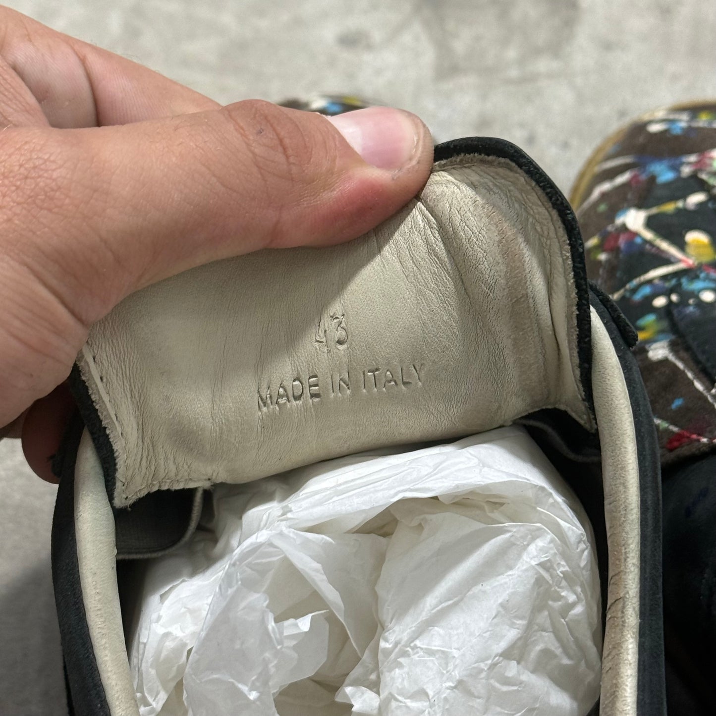 Maison Margiela ‘Black’ Splatter Paint GAT