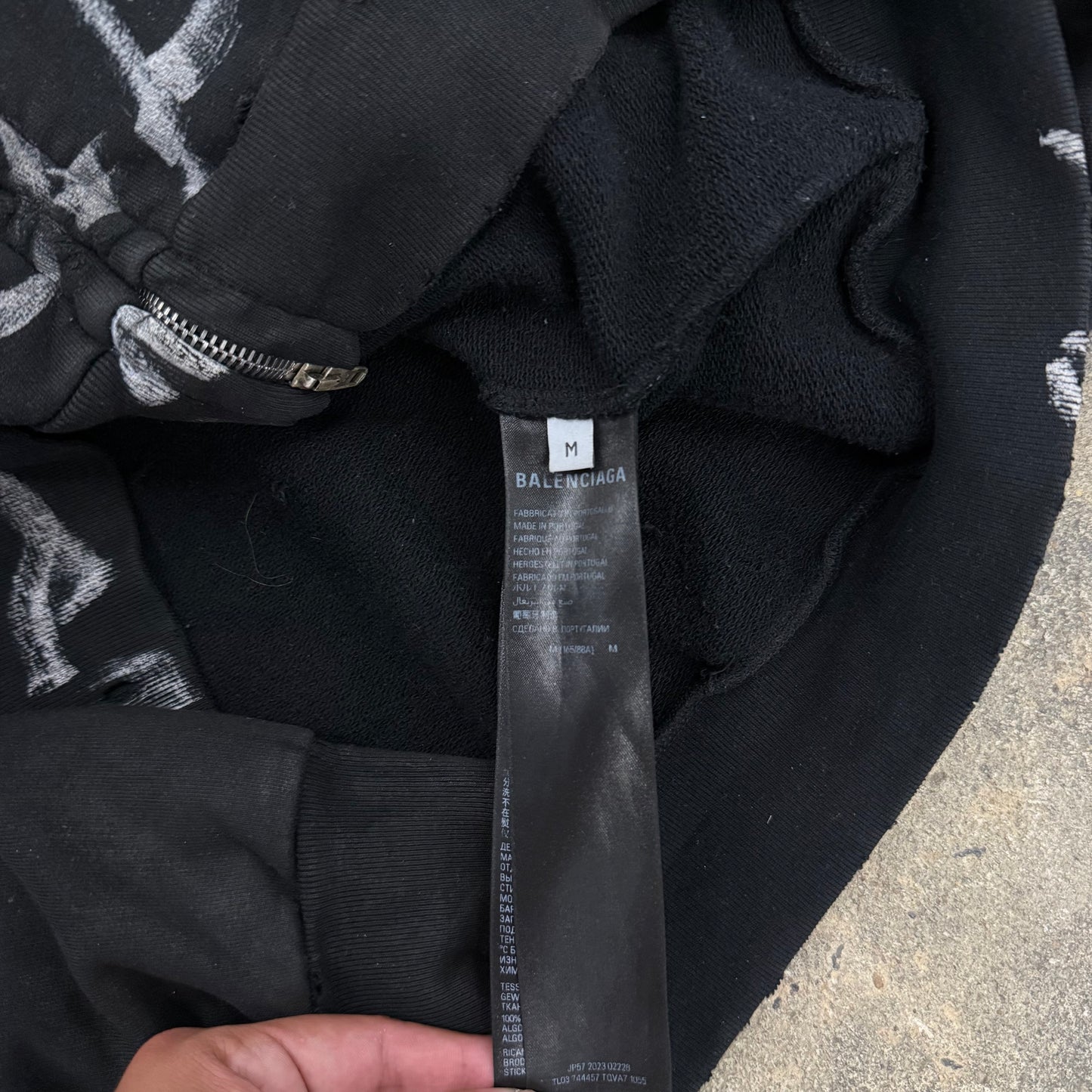 Balenciaga Black Graffiti Zipup