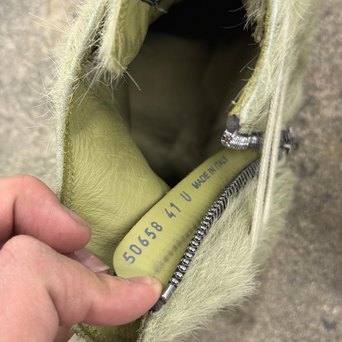 Rick Owens Mainline Pony Hair Ramones