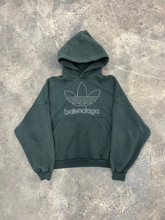 Balenciaga Adidas Trefoil Hoodie in Green