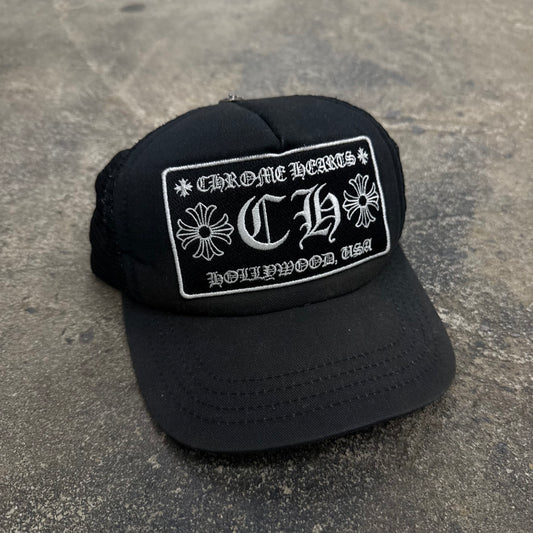 Chrome Hearts Black ‘CH’ Trucker Hat
