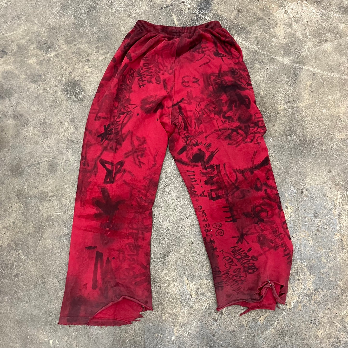 Balenciaga Red Skater Graffiti Skater Sweats