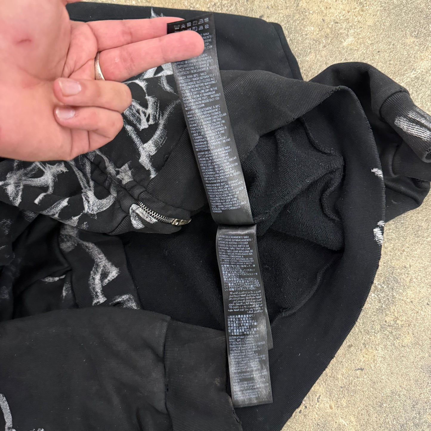Balenciaga Black Graffiti Zipup