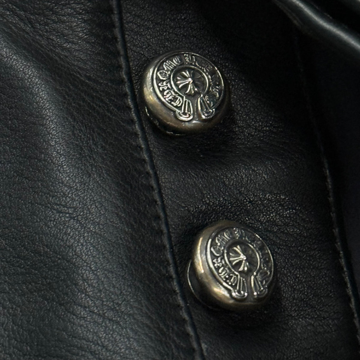 Chrome Hearts Leather Fleurknee Carpenters