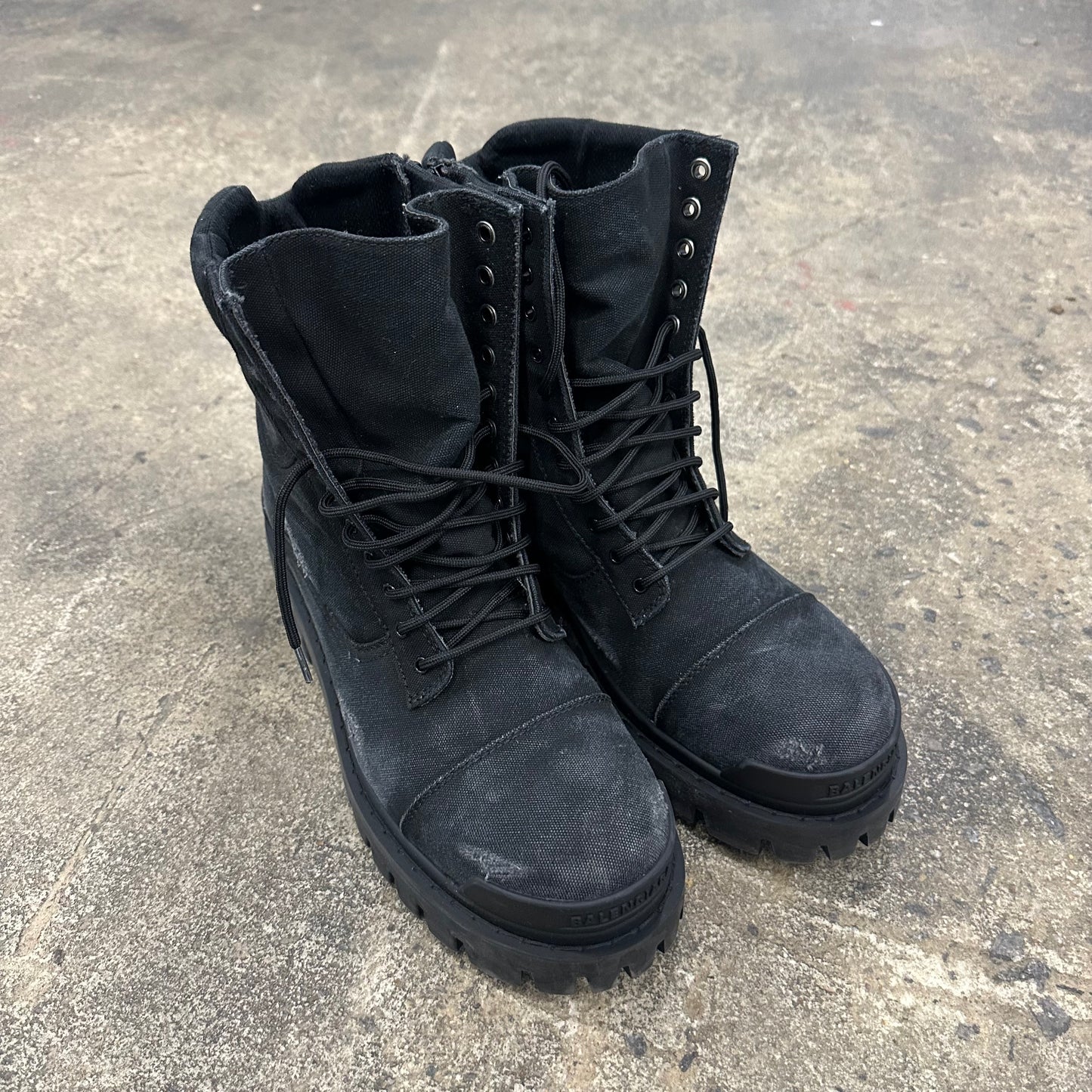Balenciaga Distressed Strike Boots