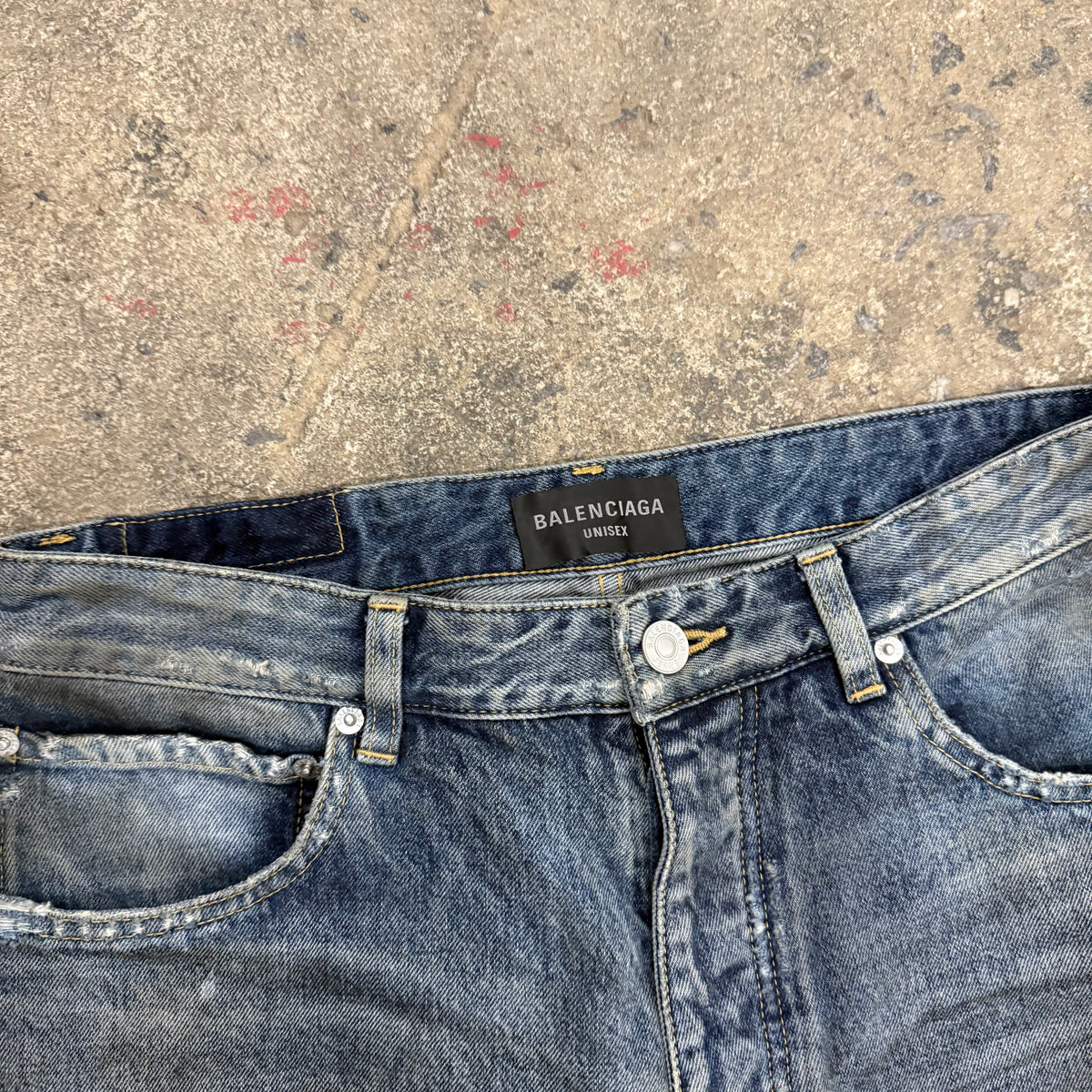 Balenciaga Mud Oil Spill Denim