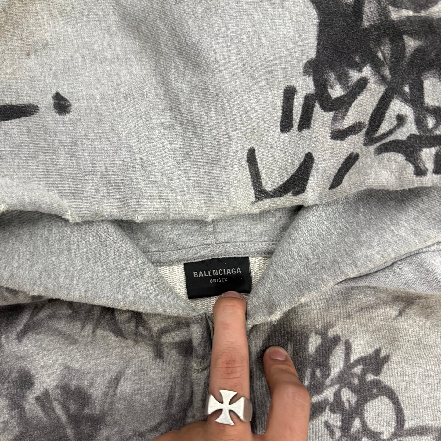 Balenciaga ‘Grey’ Graffiti Zipup