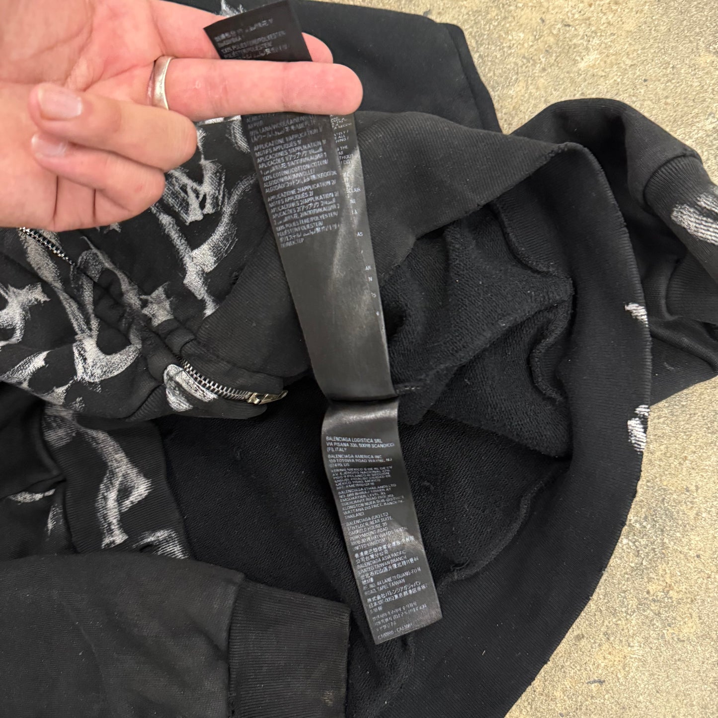 Balenciaga Black Graffiti Zipup