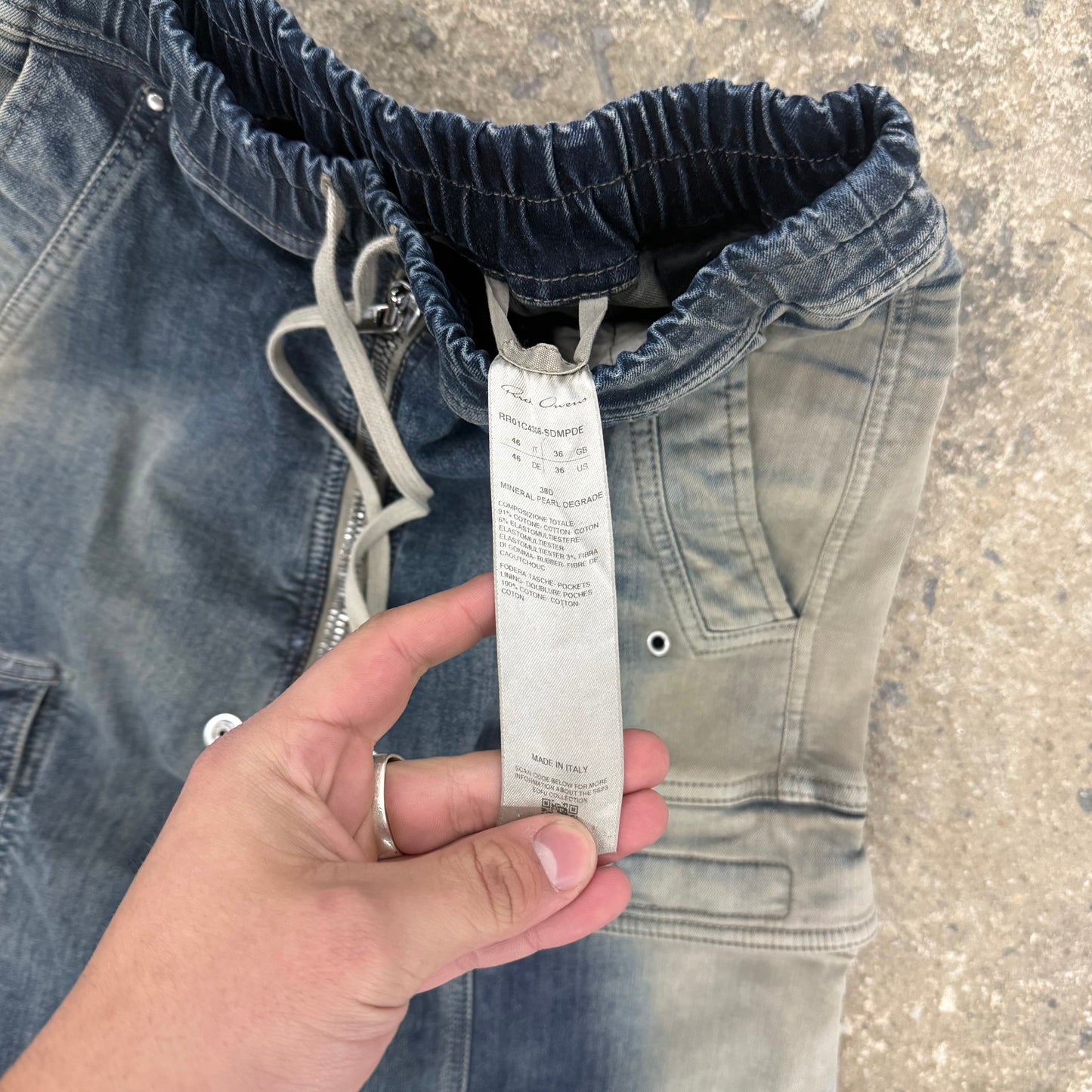 Rick Owens Mineral Wash Bela Cargo