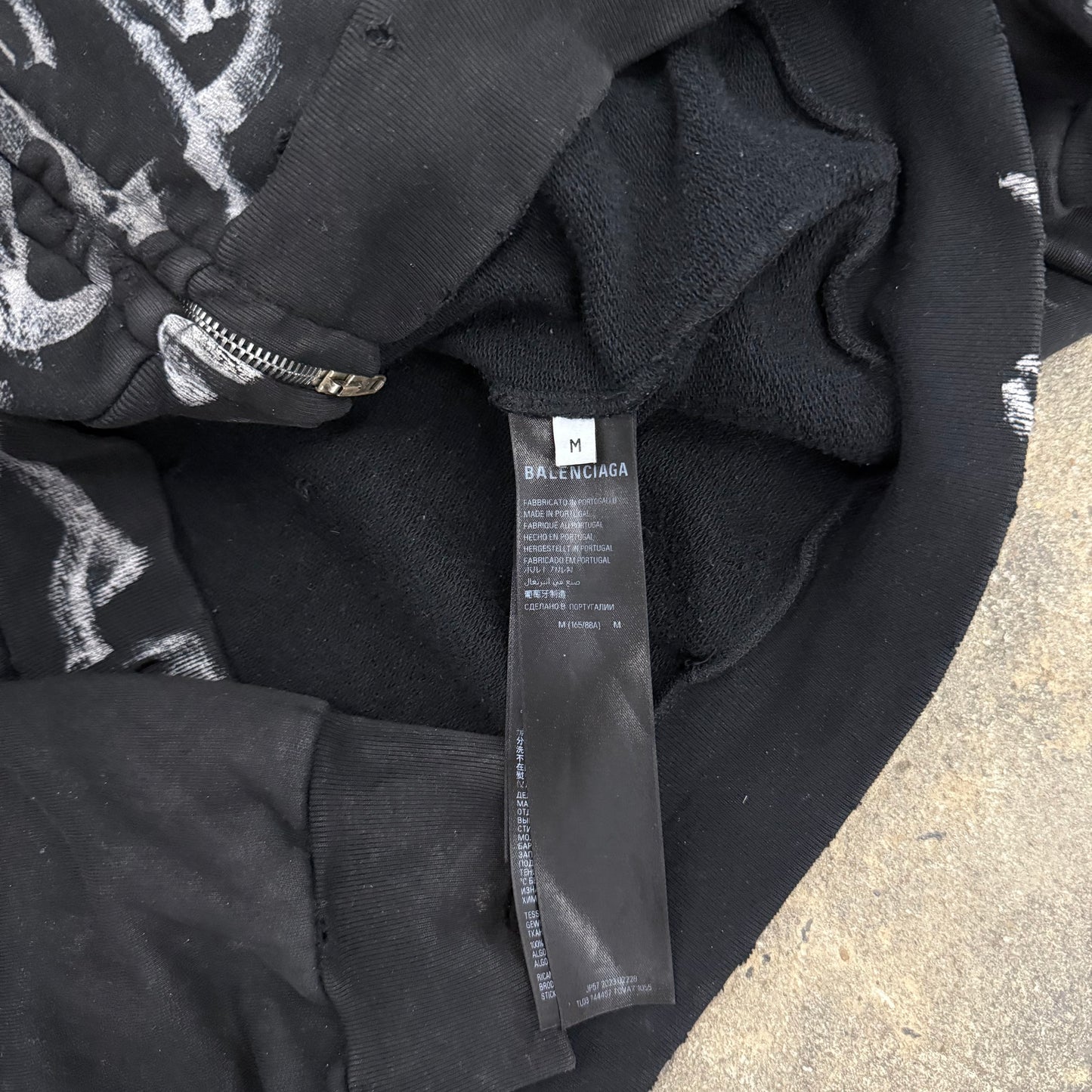 Balenciaga Black Graffiti Zipup