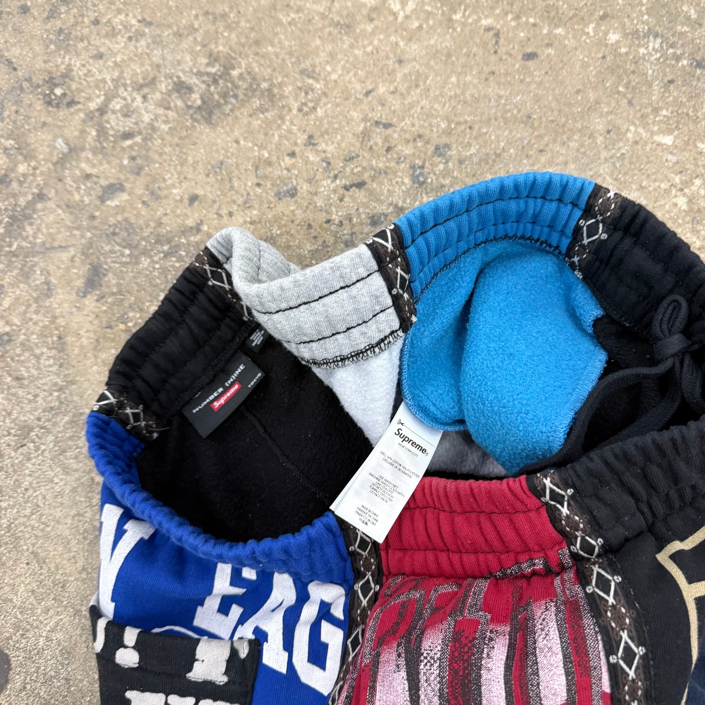 Supreme Number (N)ine Patchwork Sweatpants