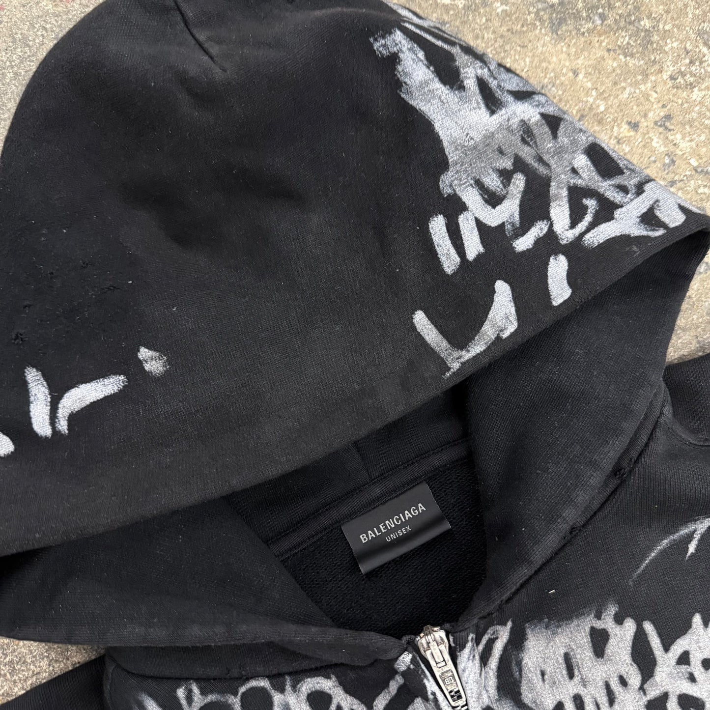 Balenciaga Black Graffiti Zipup
