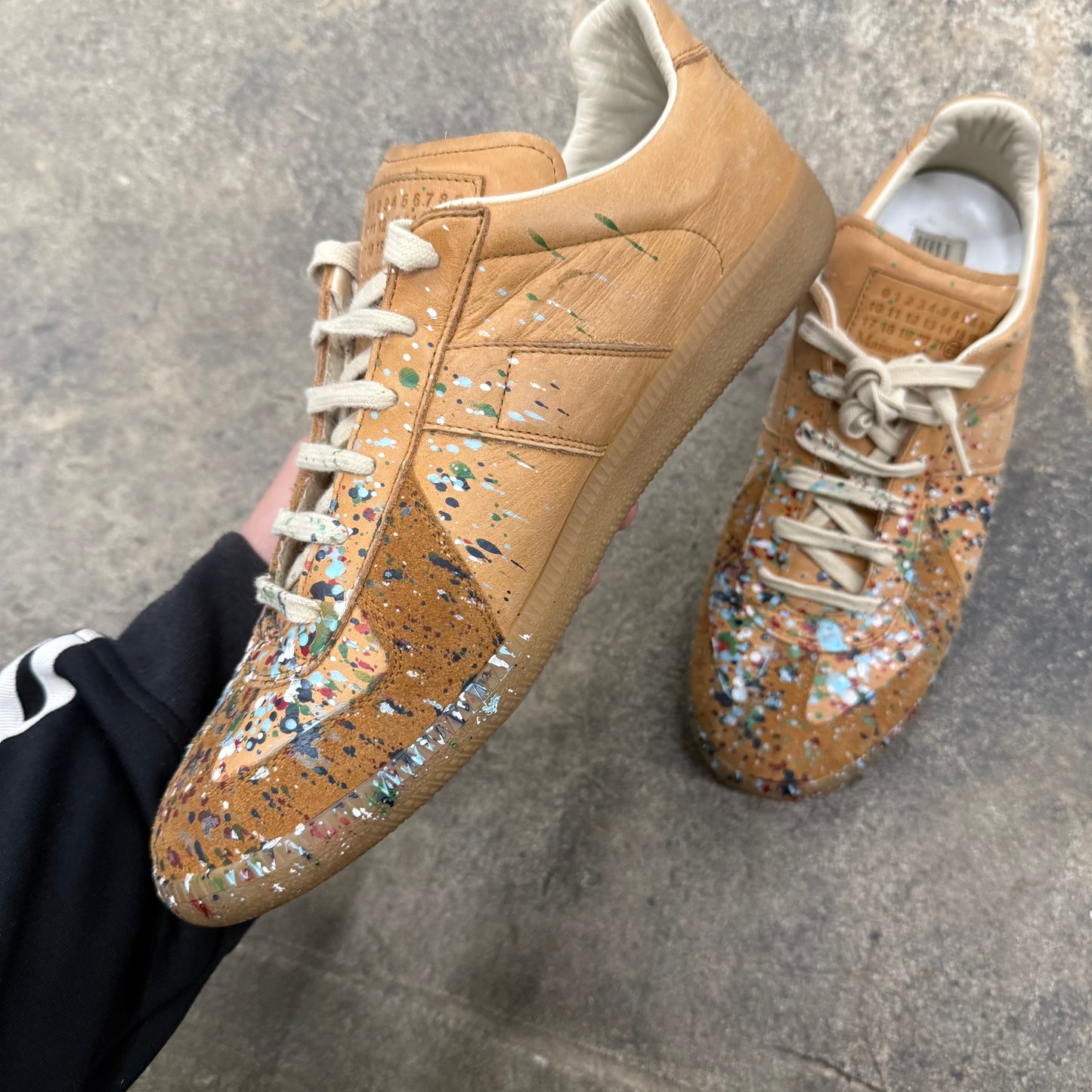 Maison Margiela Beige Splatter Paint GAT