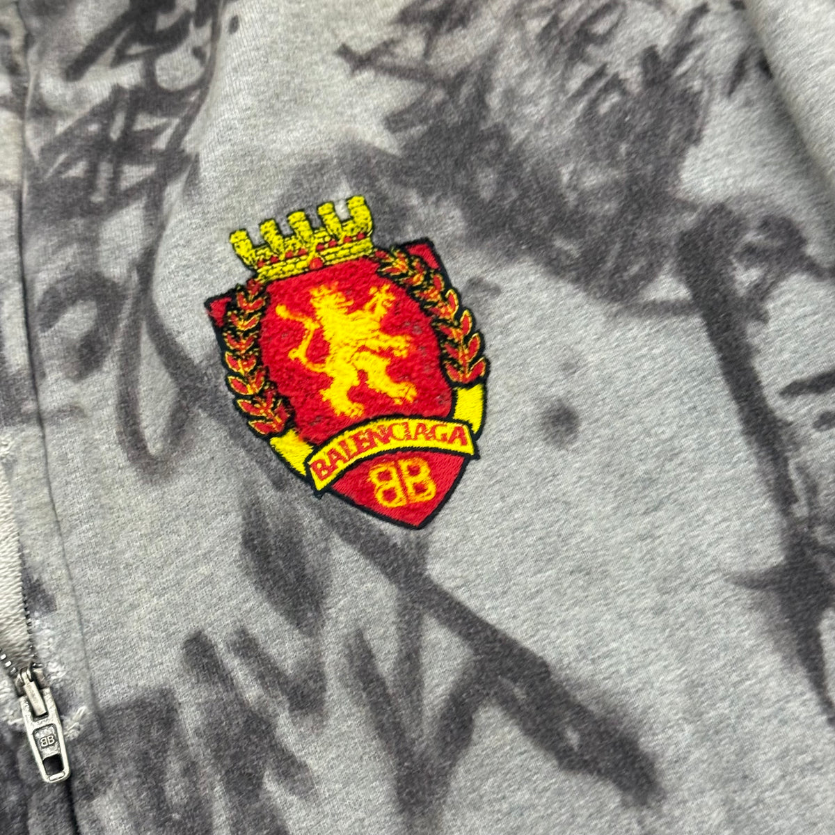 Balenciaga Grey ‘Graffiti’ Zipup