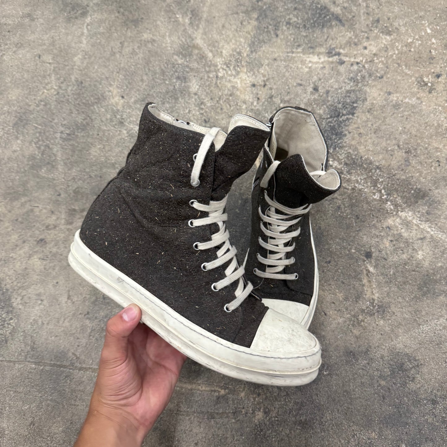 Rick Owens Ramones Felt Hightop