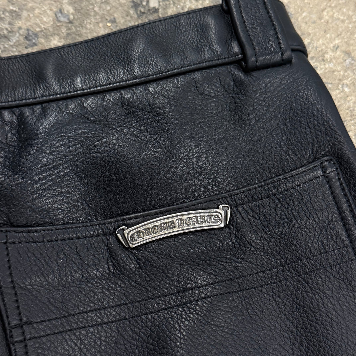 Chrome Hearts Leather Fleurknee Carpenters
