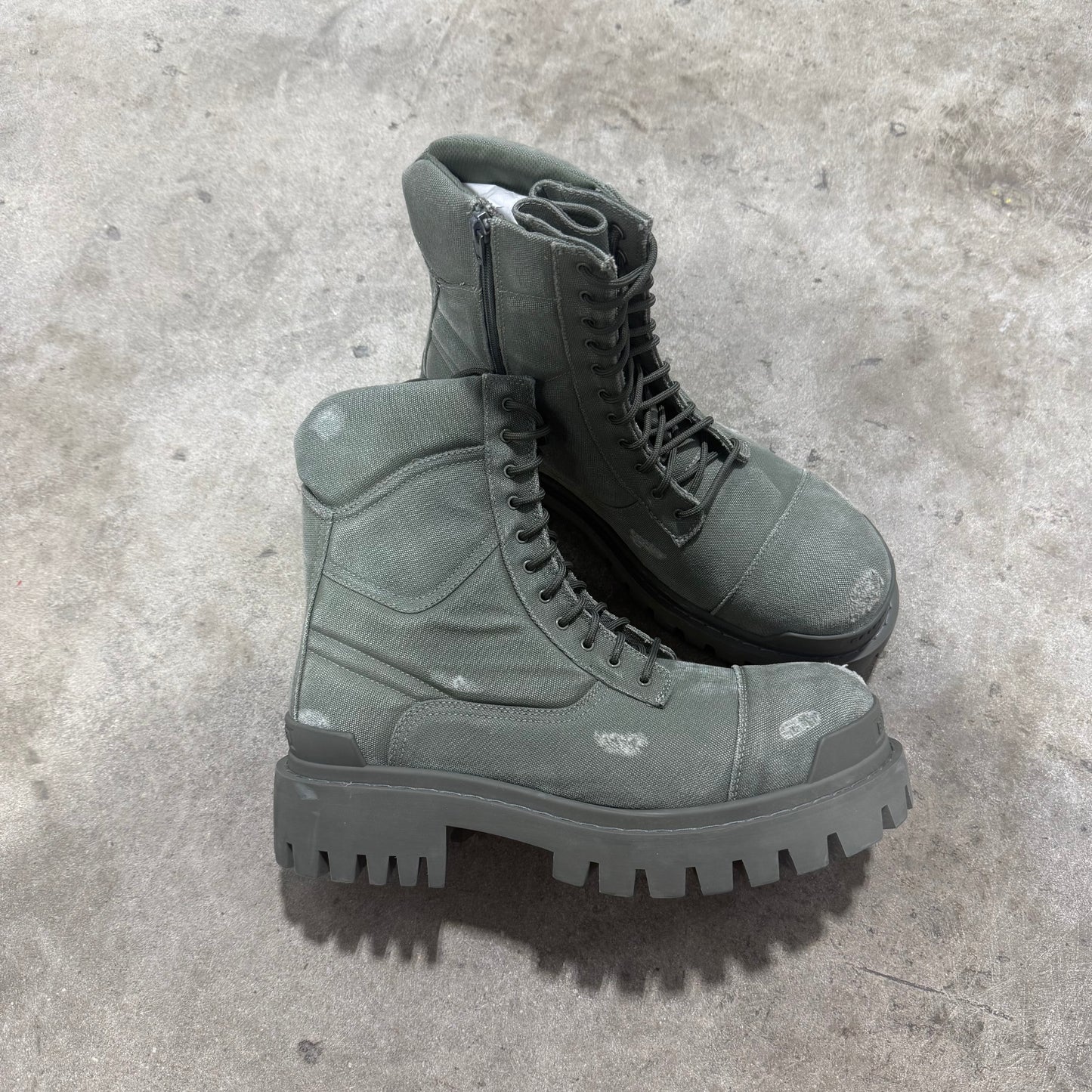 Balenciaga Distressed Strike Boots