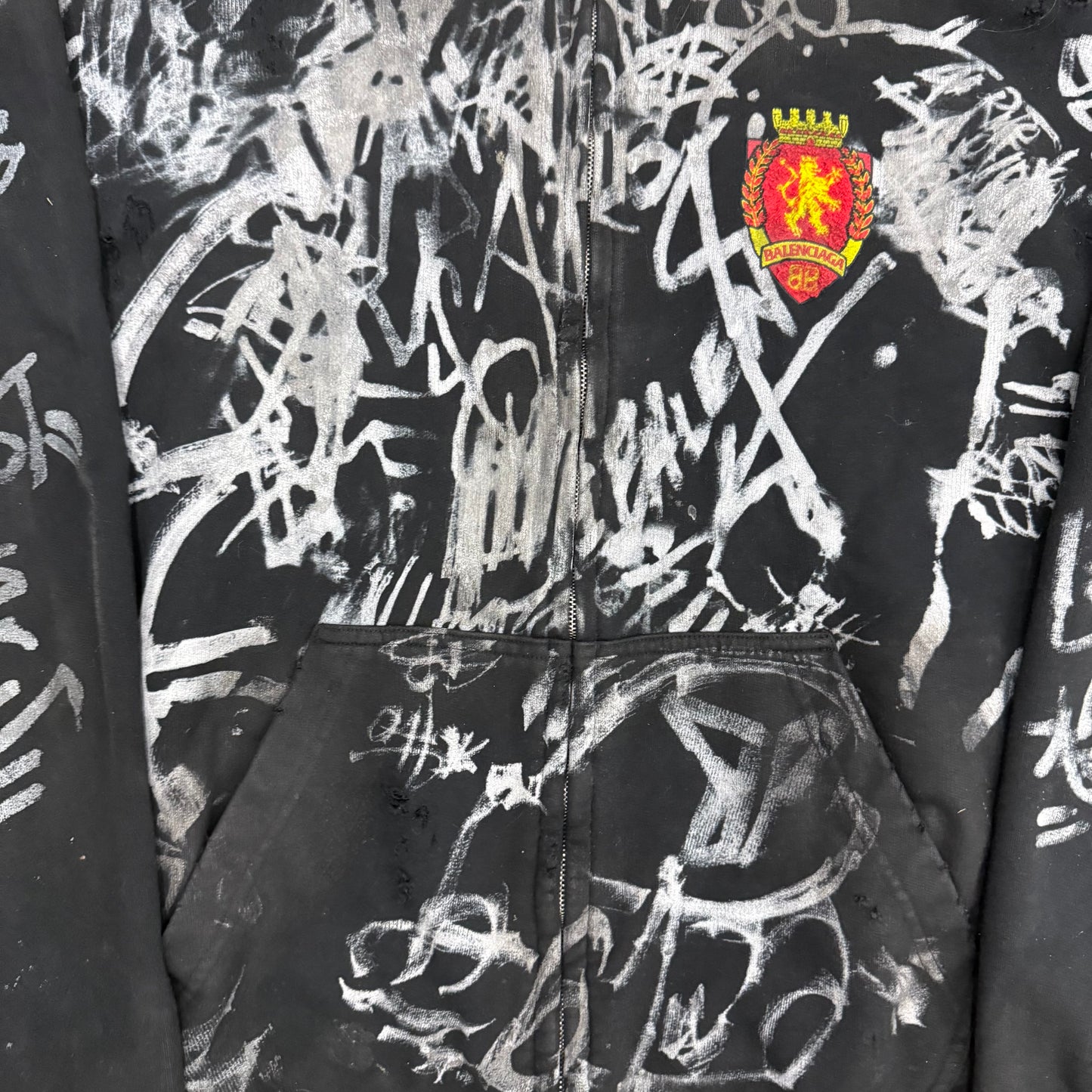 Balenciaga Black Graffiti Skater Zipup