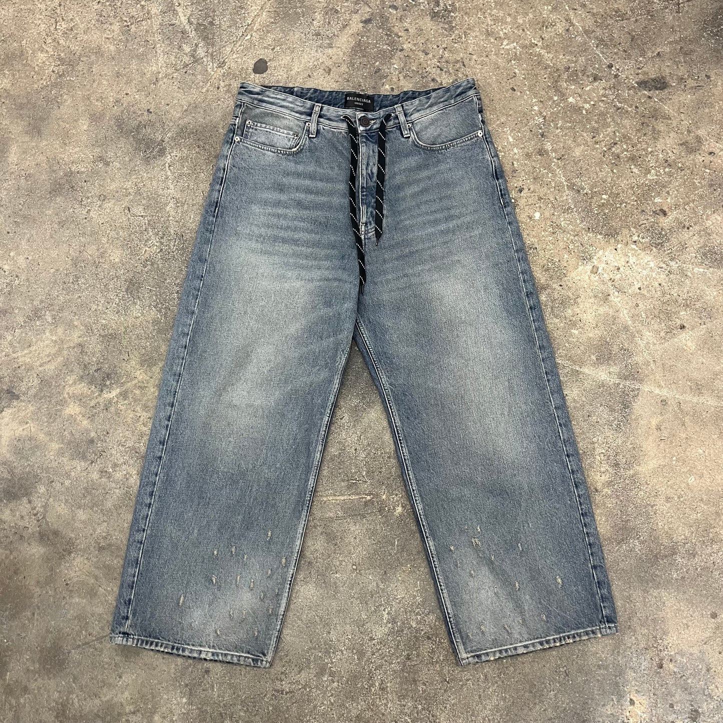 Balenciaga Drawstring Baggy Denim
