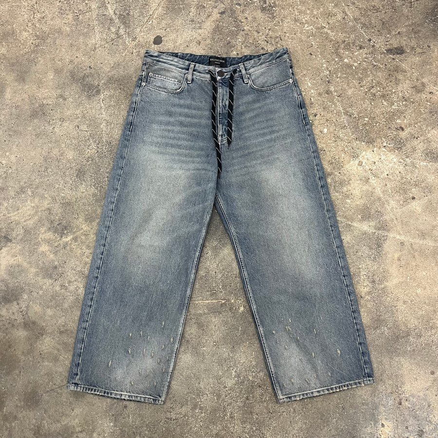 Balenciaga Drawstring Baggy Denim