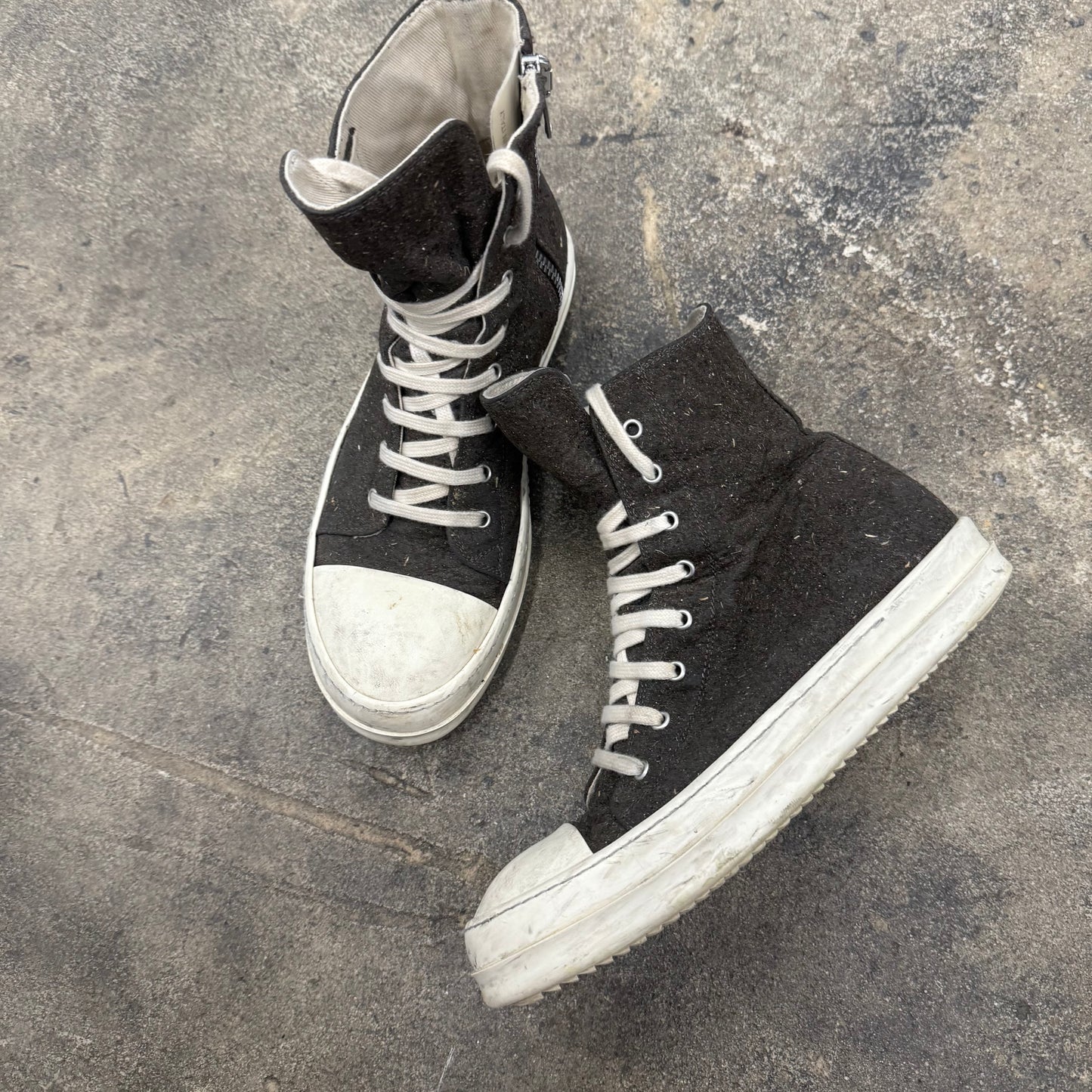 Rick Owens Ramones Felt Hightop
