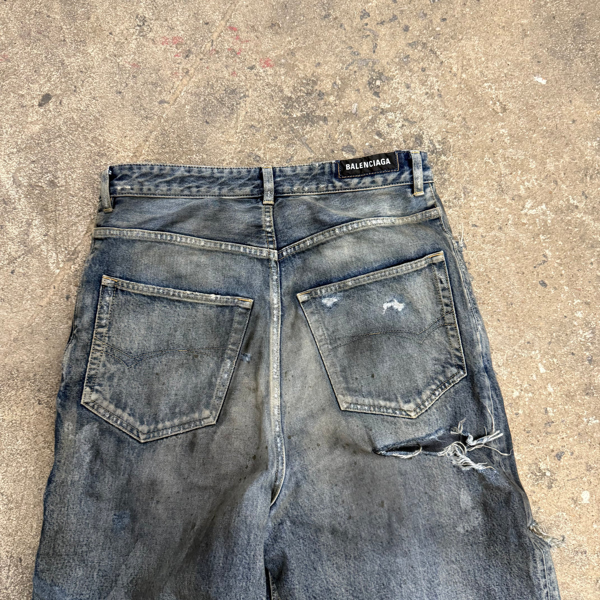 Balenciaga Mud Oil Spill Denim