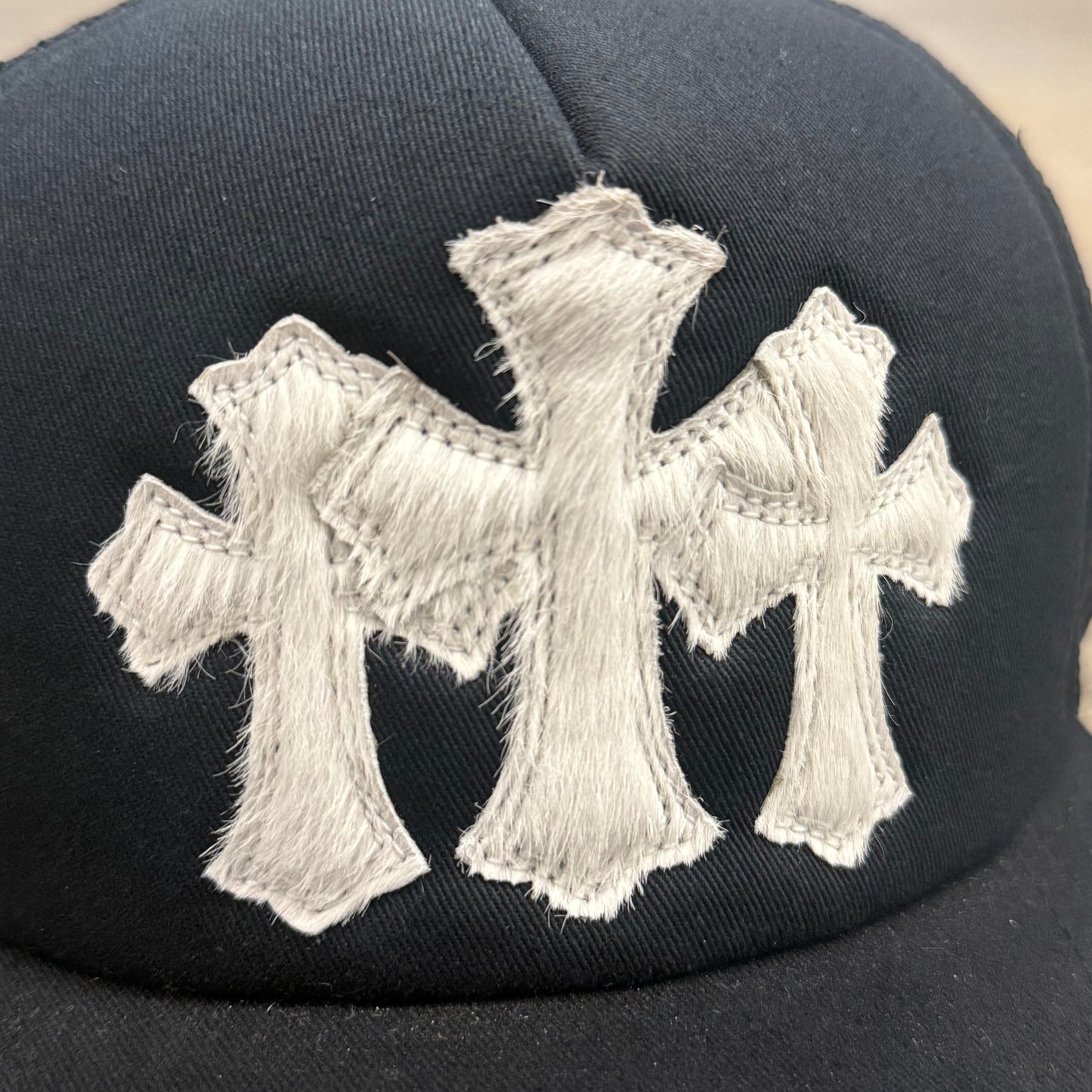 Chrome Hearts Triple Cross ‘Pony Hair’ Hat
