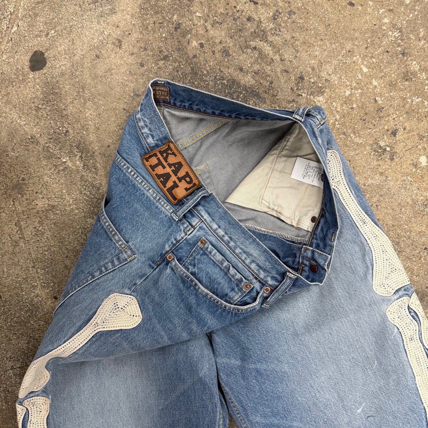 Kapital ‘Bone’ Denim Shorts
