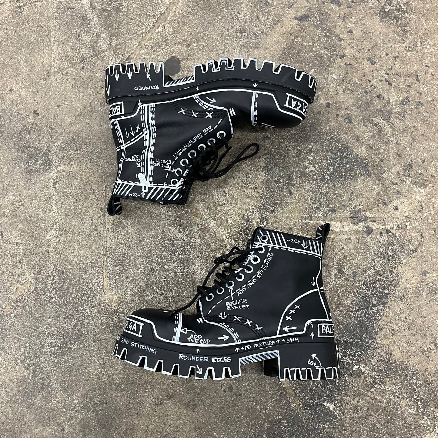 Balenciaga Sketch Strike boots