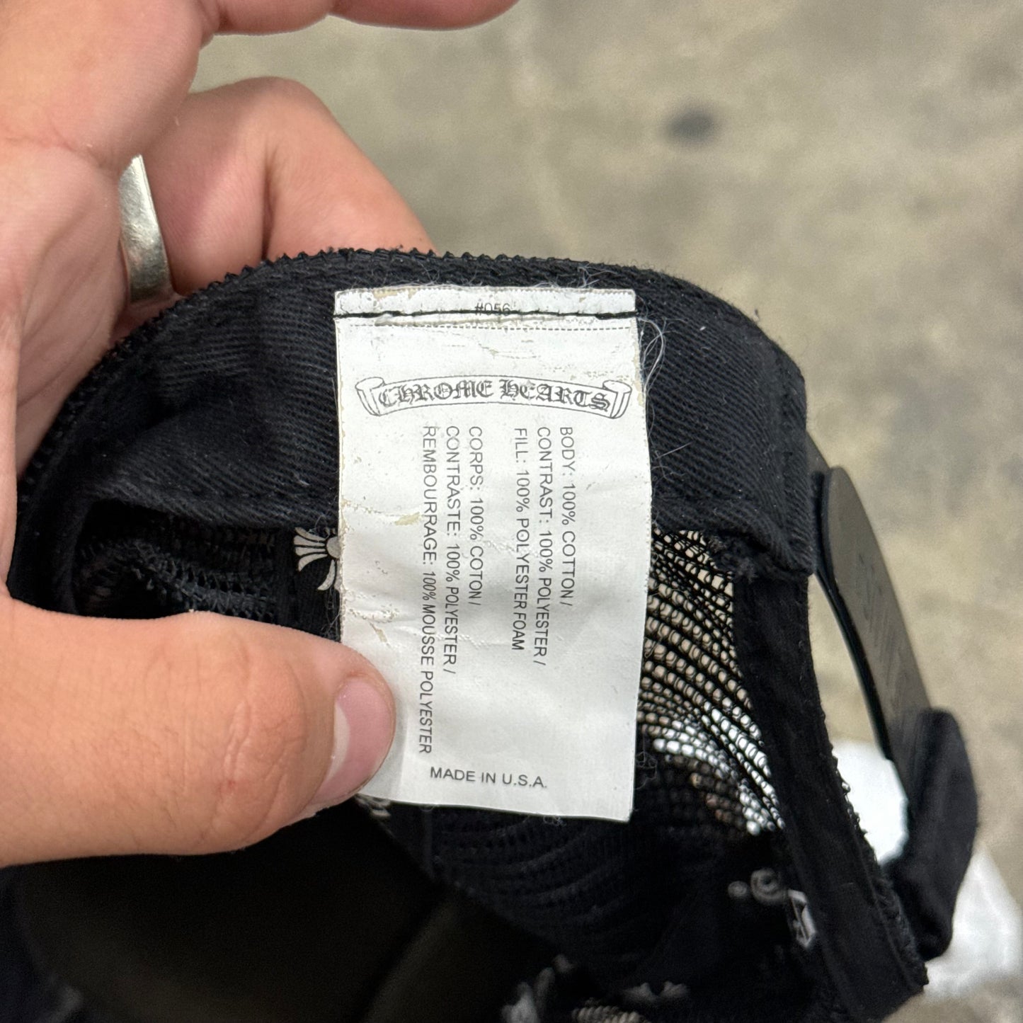Chrome Hearts Black ‘CH’ Trucker Hat