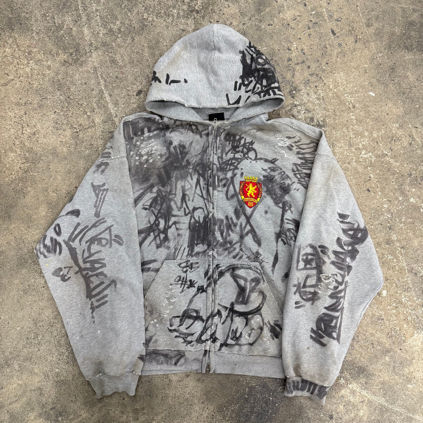 Balenciaga ‘Grey’ Graffiti Zipup
