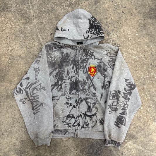 Balenciaga ‘Grey’ Graffiti Zipup
