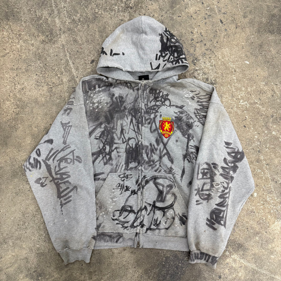 Balenciaga ‘Grey’ Graffiti Zipup