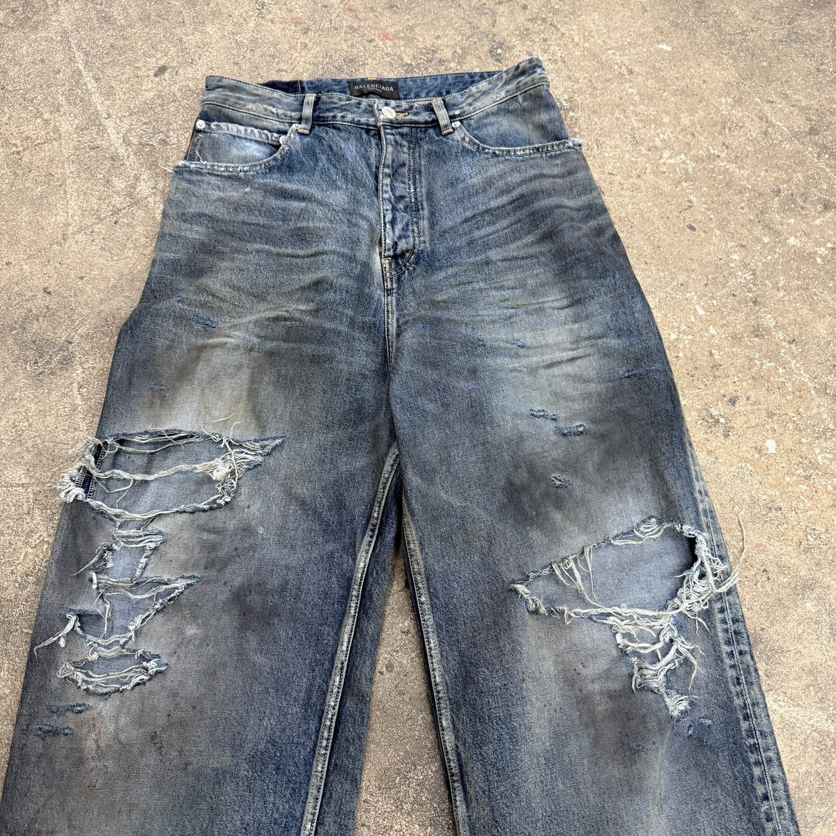 Balenciaga Mud Oil Spill Denim