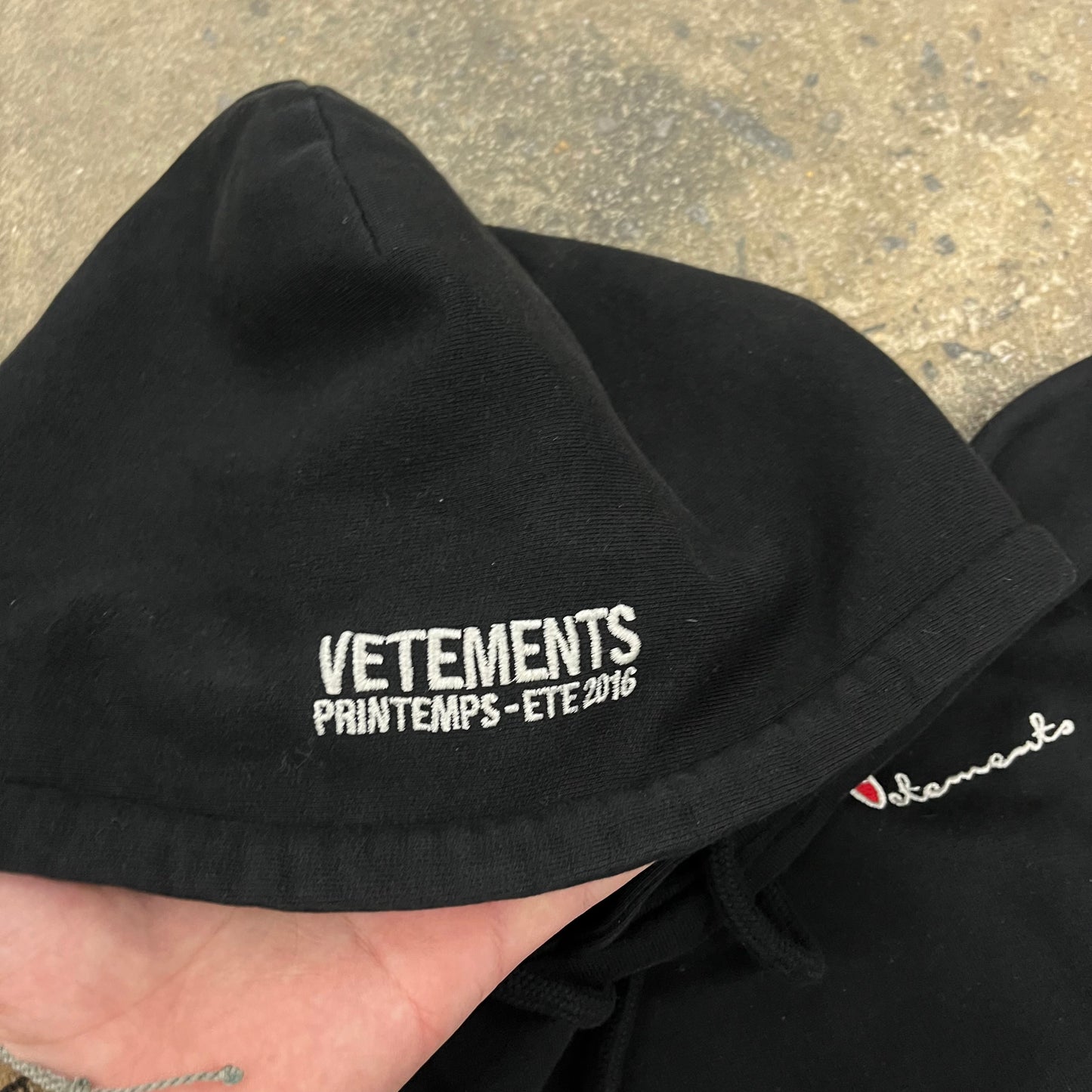 Vetements SS16 Metal Reversible Hoodie