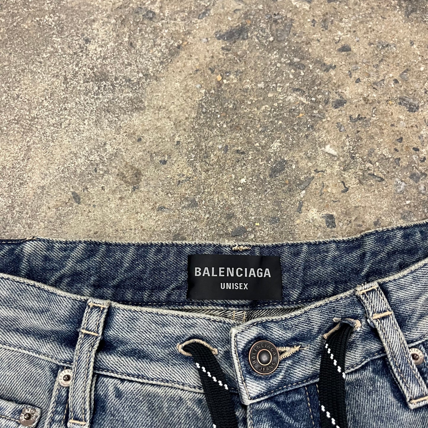 Balenciaga Drawstring Baggy Denim