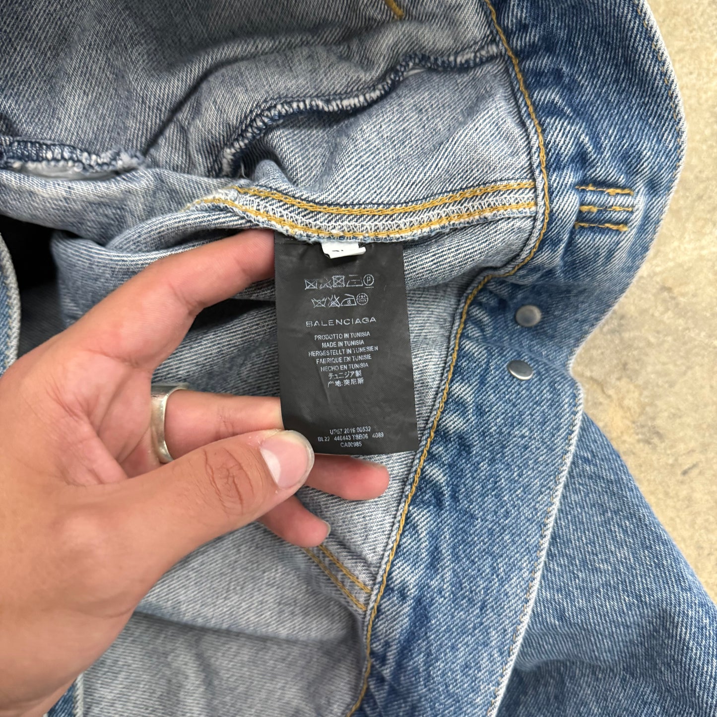 Balenciaga AW16 Denim ‘Swing’ Jacket