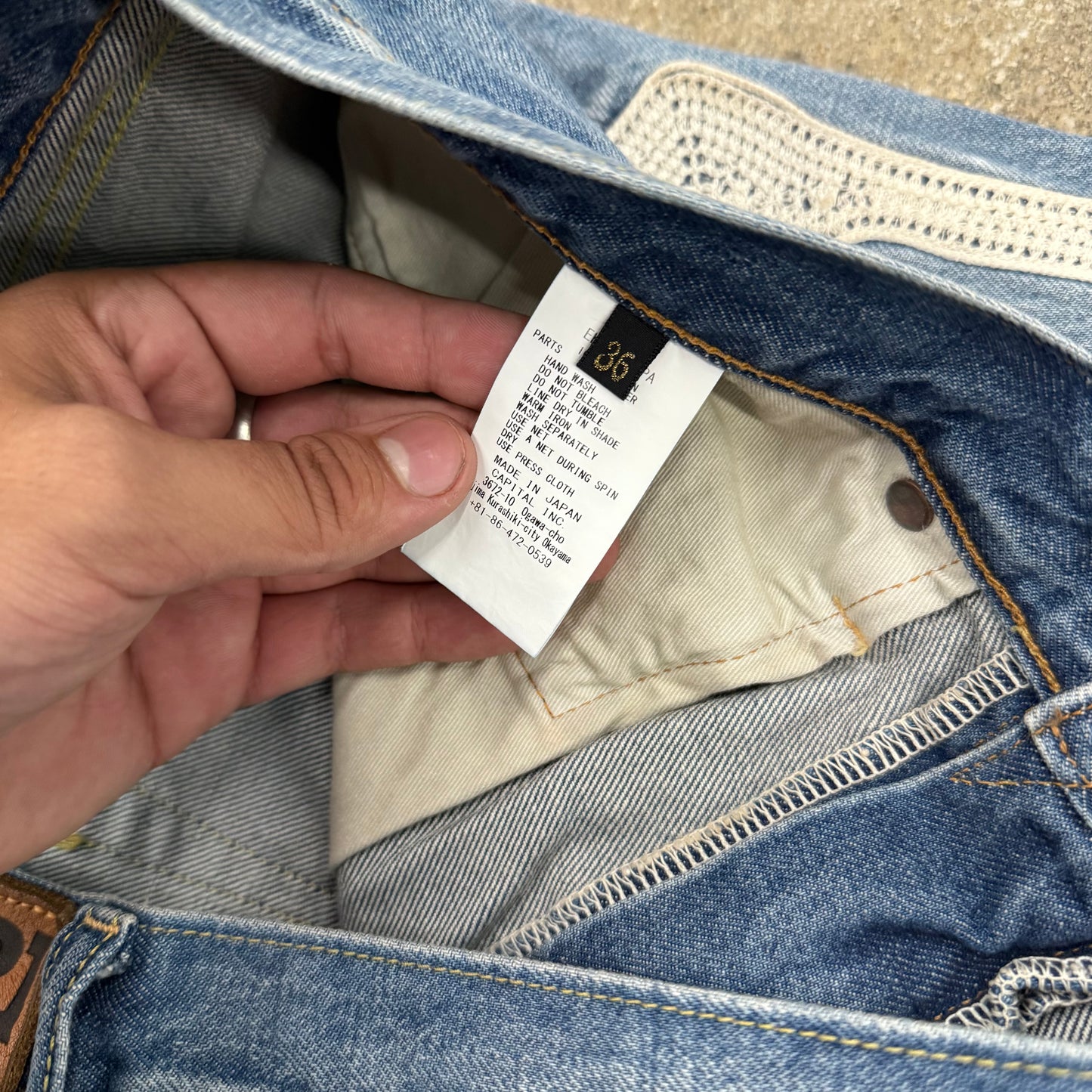 Kapital ‘Bone’ Denim Shorts