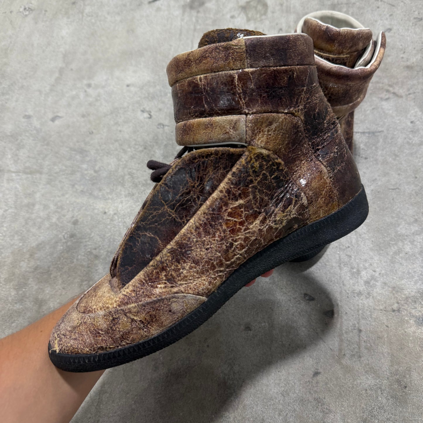 Maison Margiela ‘Burnt Leather Tobacco’ Future High Tops