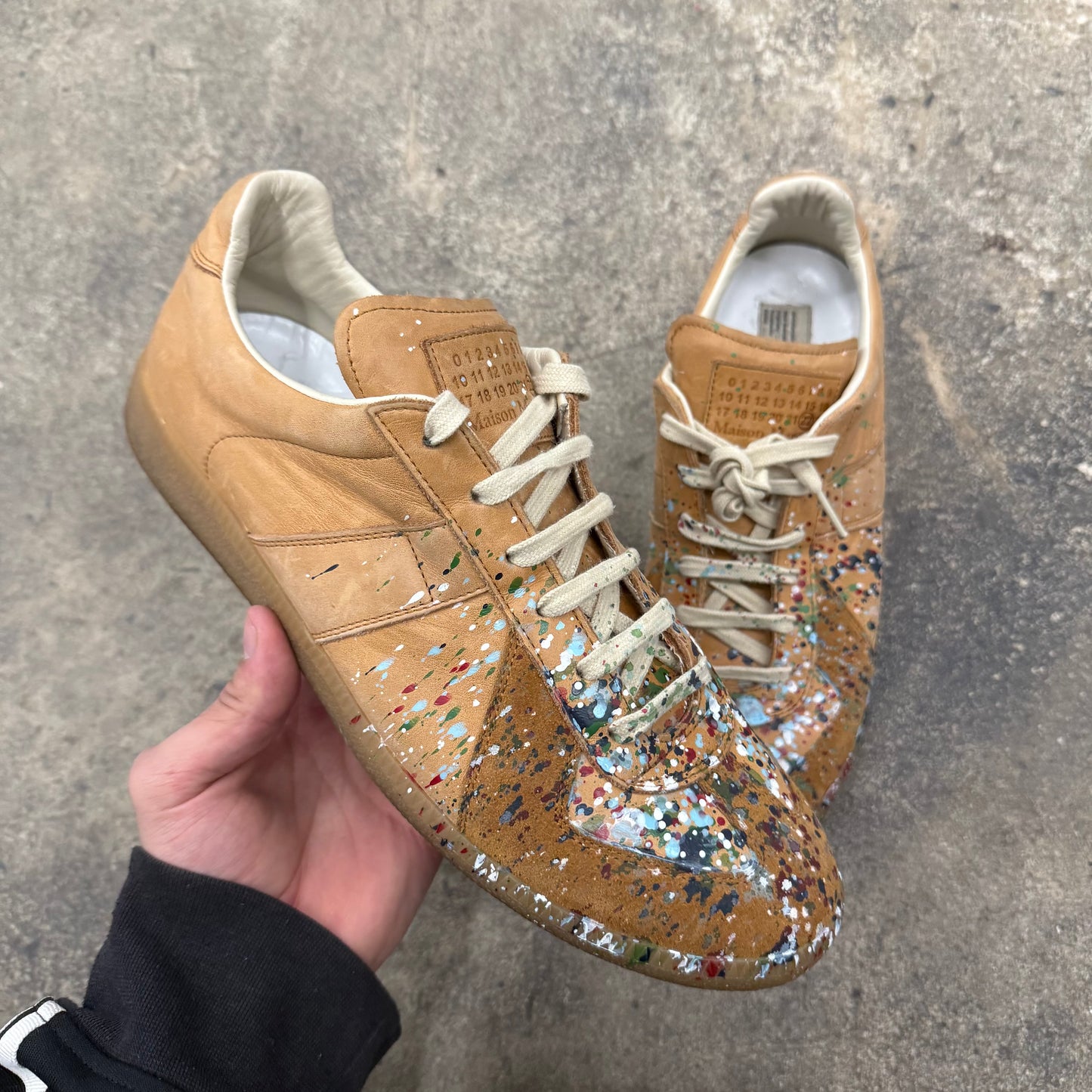 Maison Margiela Beige Splatter Paint GAT