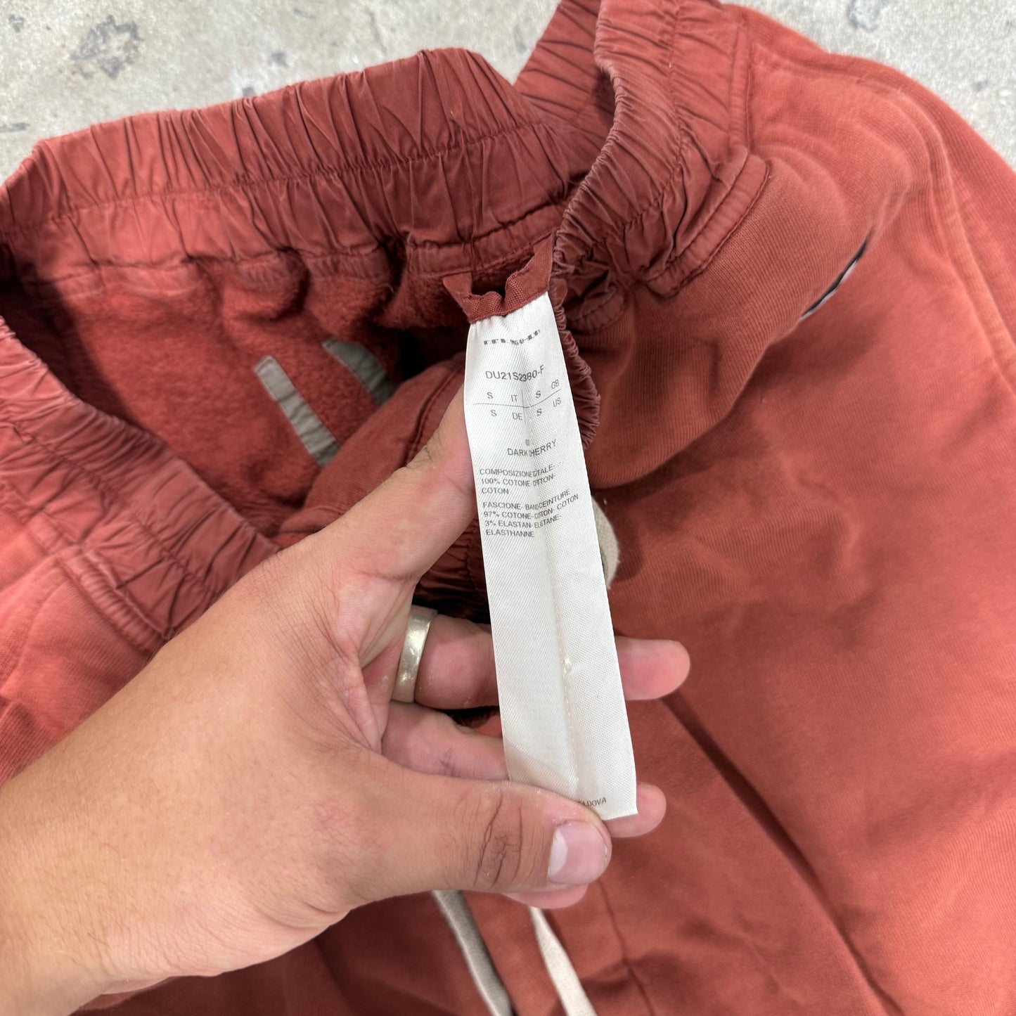 Rick Owens ‘Burgundy’ Pod Shorts