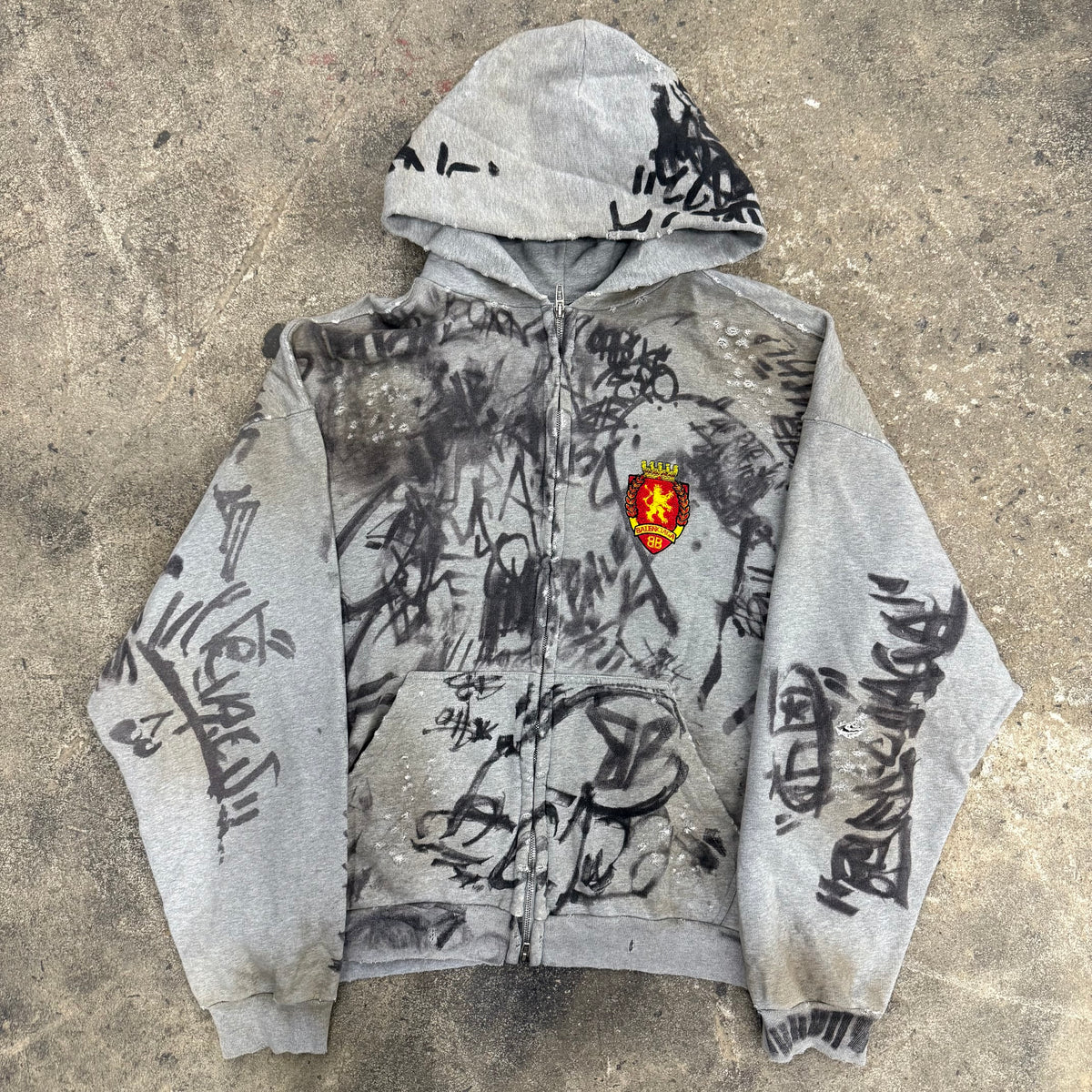 Balenciaga Grey ‘Graffiti’ Zipup