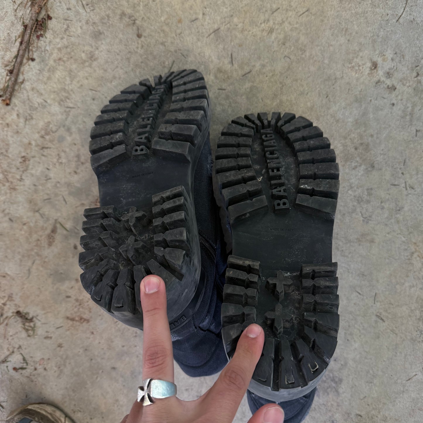 Balenciaga Distressed Strike boots