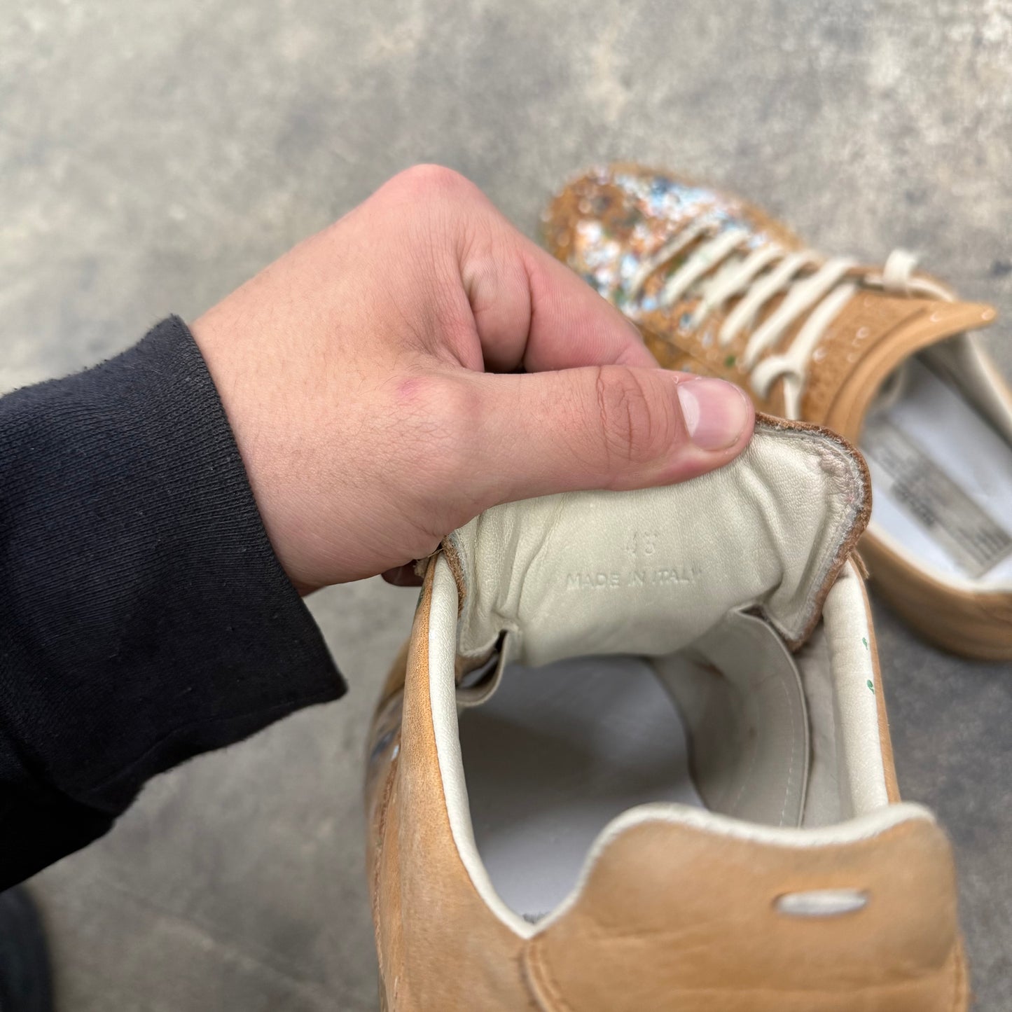 Maison Margiela Beige Splatter Paint GAT