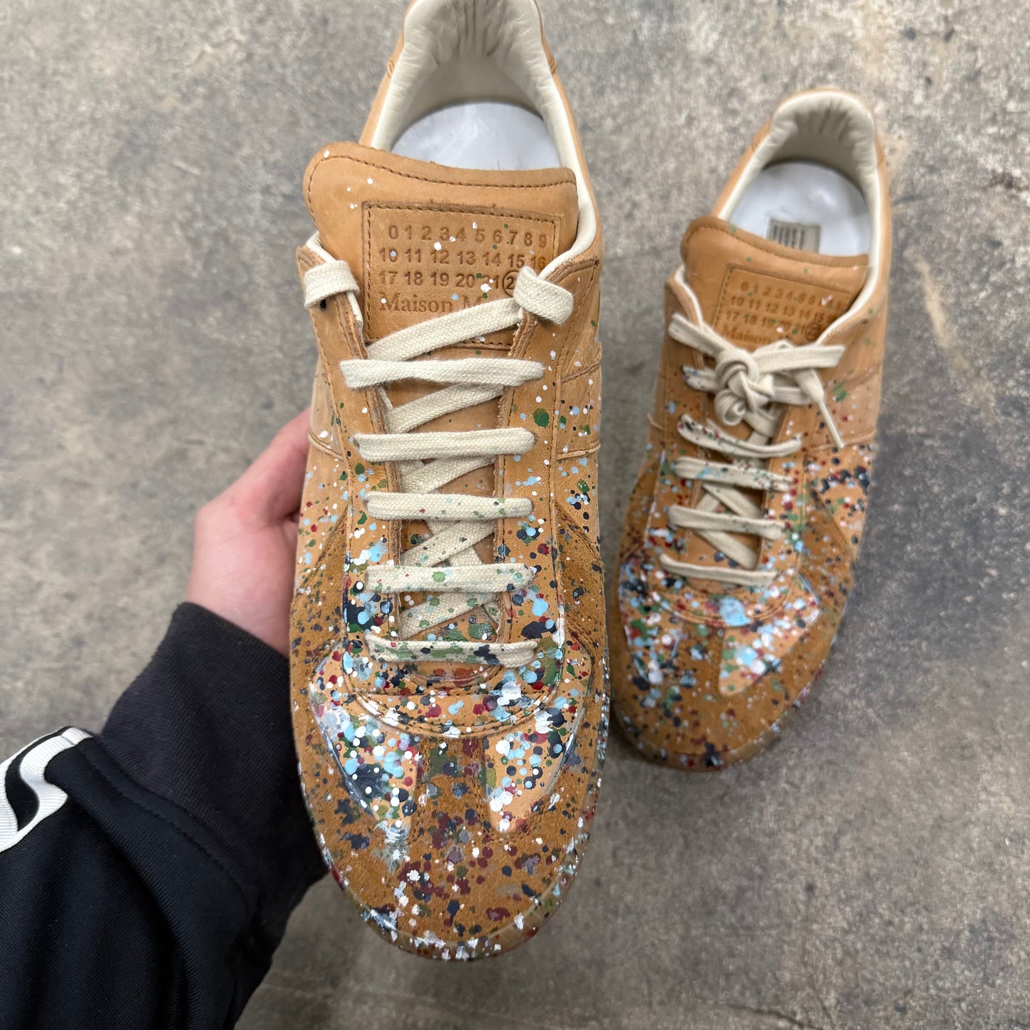 Maison Margiela Beige Splatter Paint GAT