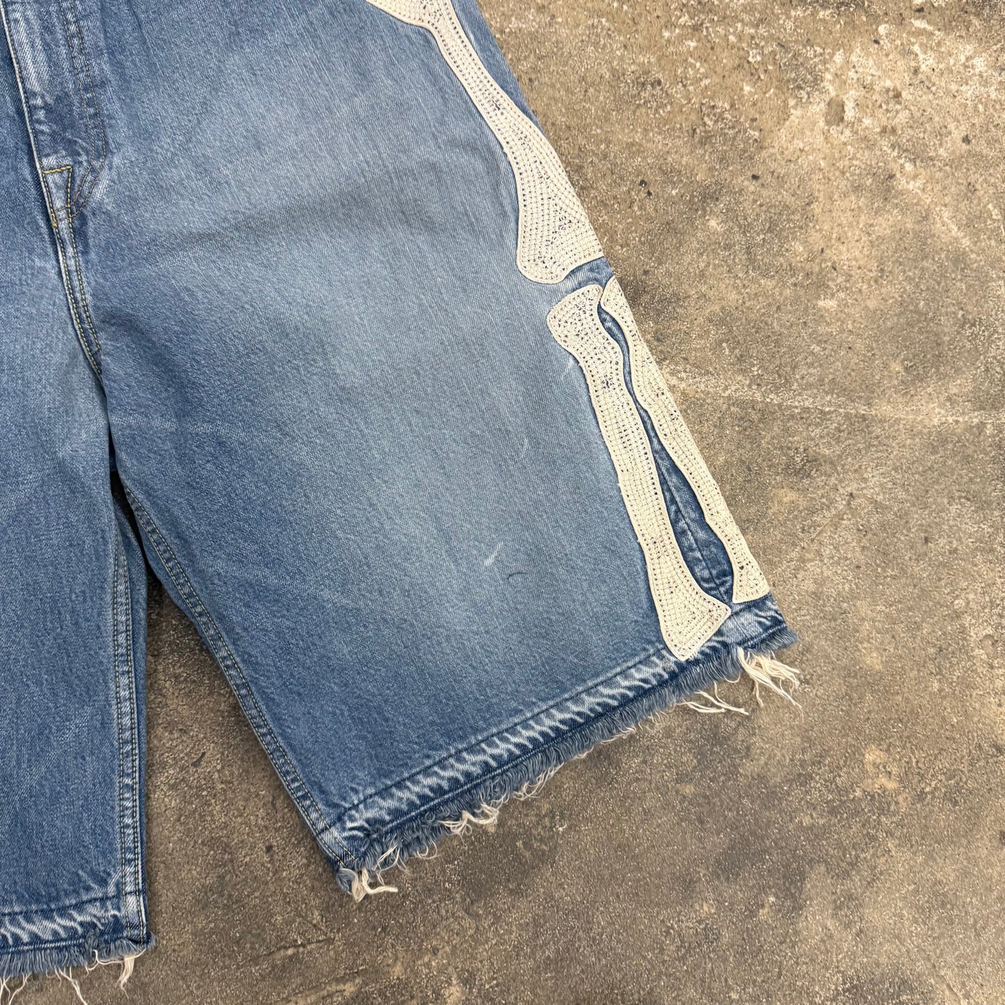 Kapital ‘Bone’ Denim Shorts