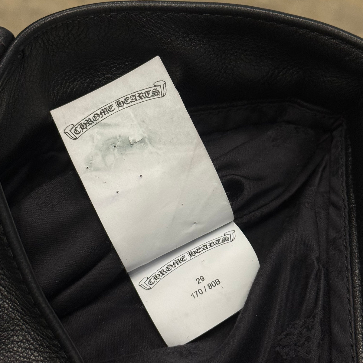 Chrome Hearts Leather Fleurknee Carpenters