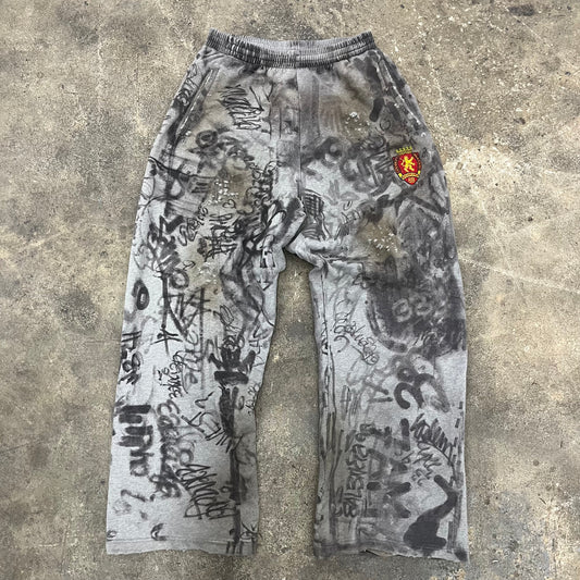 Balenciaga Graffiti Grey Skater Sweats