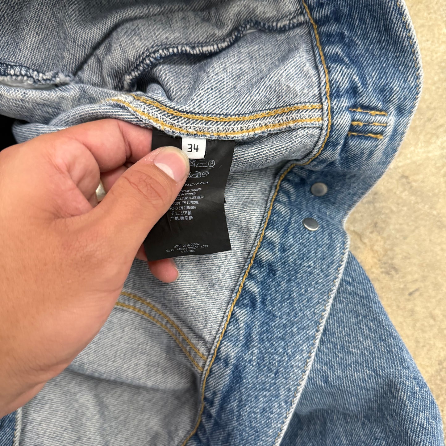 Balenciaga AW16 Denim ‘Swing’ Jacket