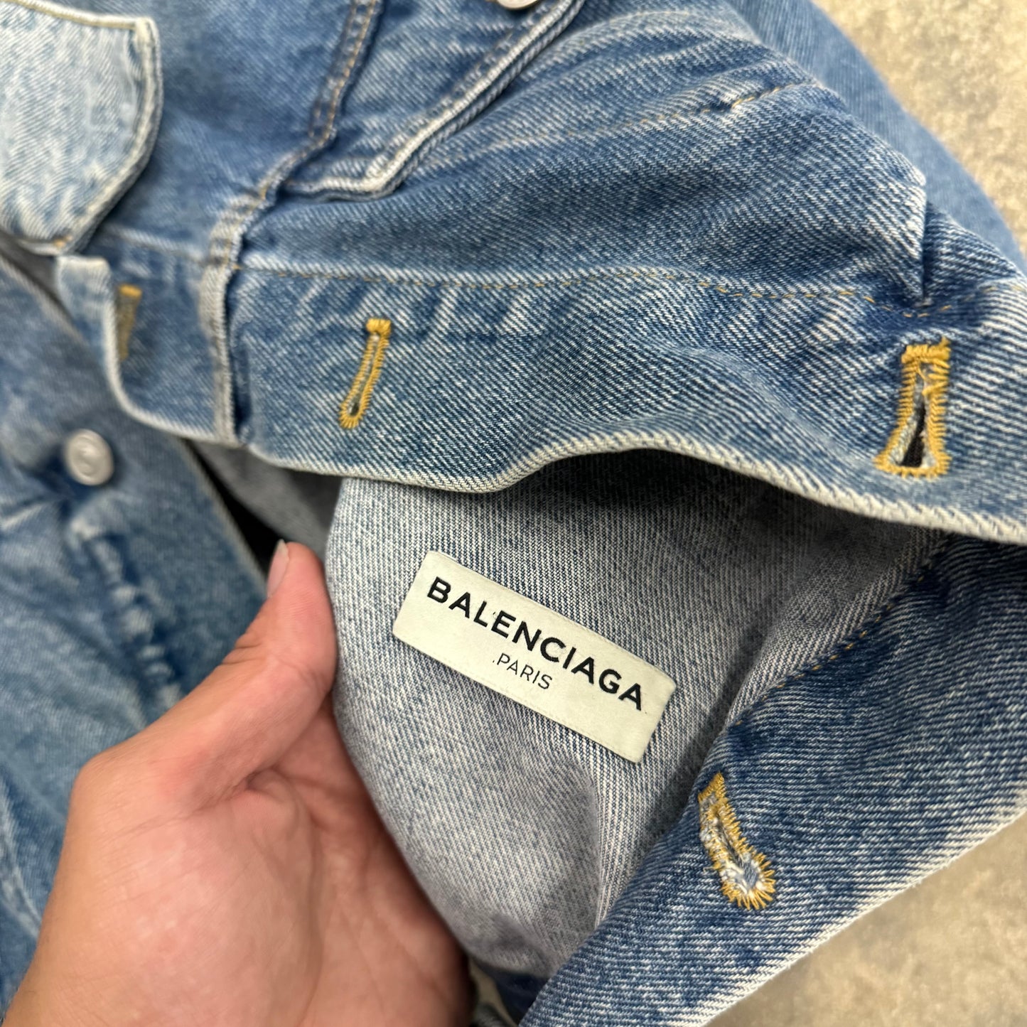 Balenciaga AW16 Denim ‘Swing’ Jacket